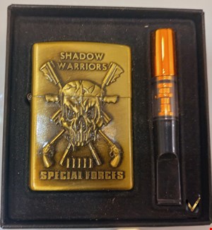 ست فندک بنزینی جعبه دار طرح Zippo ( فندک، چوب سیگار )