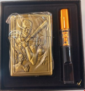ست فندک بنزینی جعبه دار طرح Zippo ( فندک، چوب سیگار )